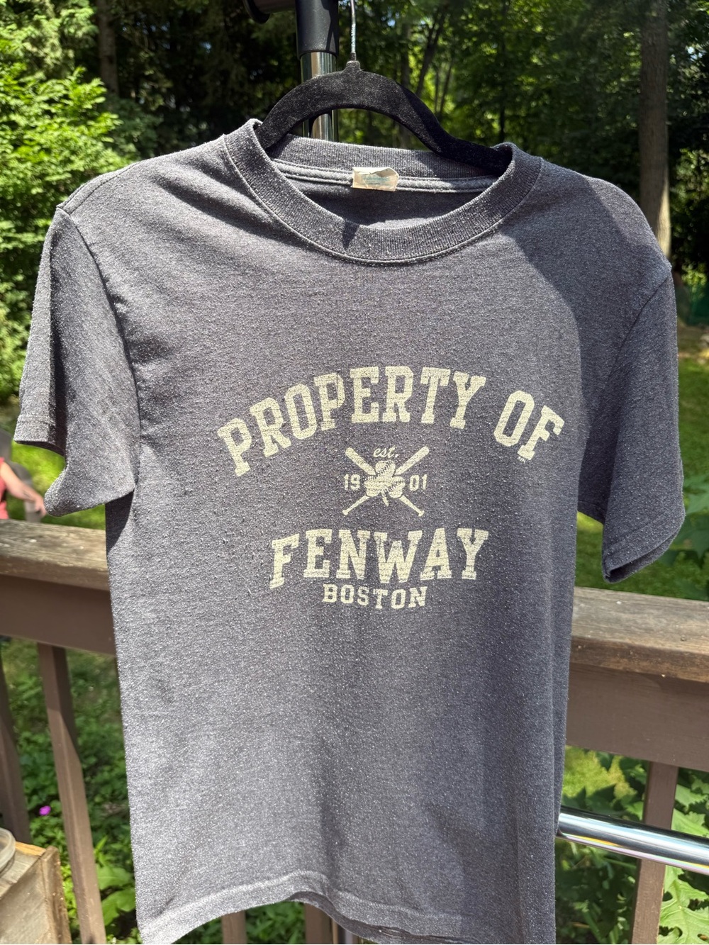 Gray 'Property of Fenway Boston' Short Sleeve Graphic Tee